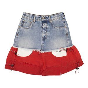 UNRAVEL PROJECT Blue Denim Deconstructed Skirt Size 27 $1085